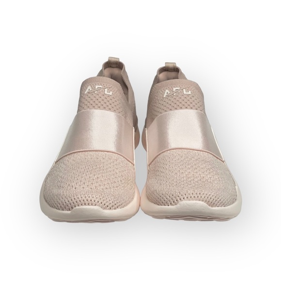 new APL 𖤐 Techloom Bliss Knit Satin Strap Running Shoe Sneakers 𖤐 Rose Nude 𖤐 - Picture 10 of 16